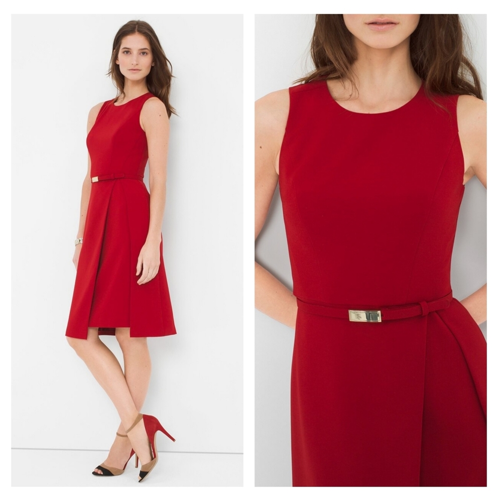 White House Black Market Double Layer A-Line Dress